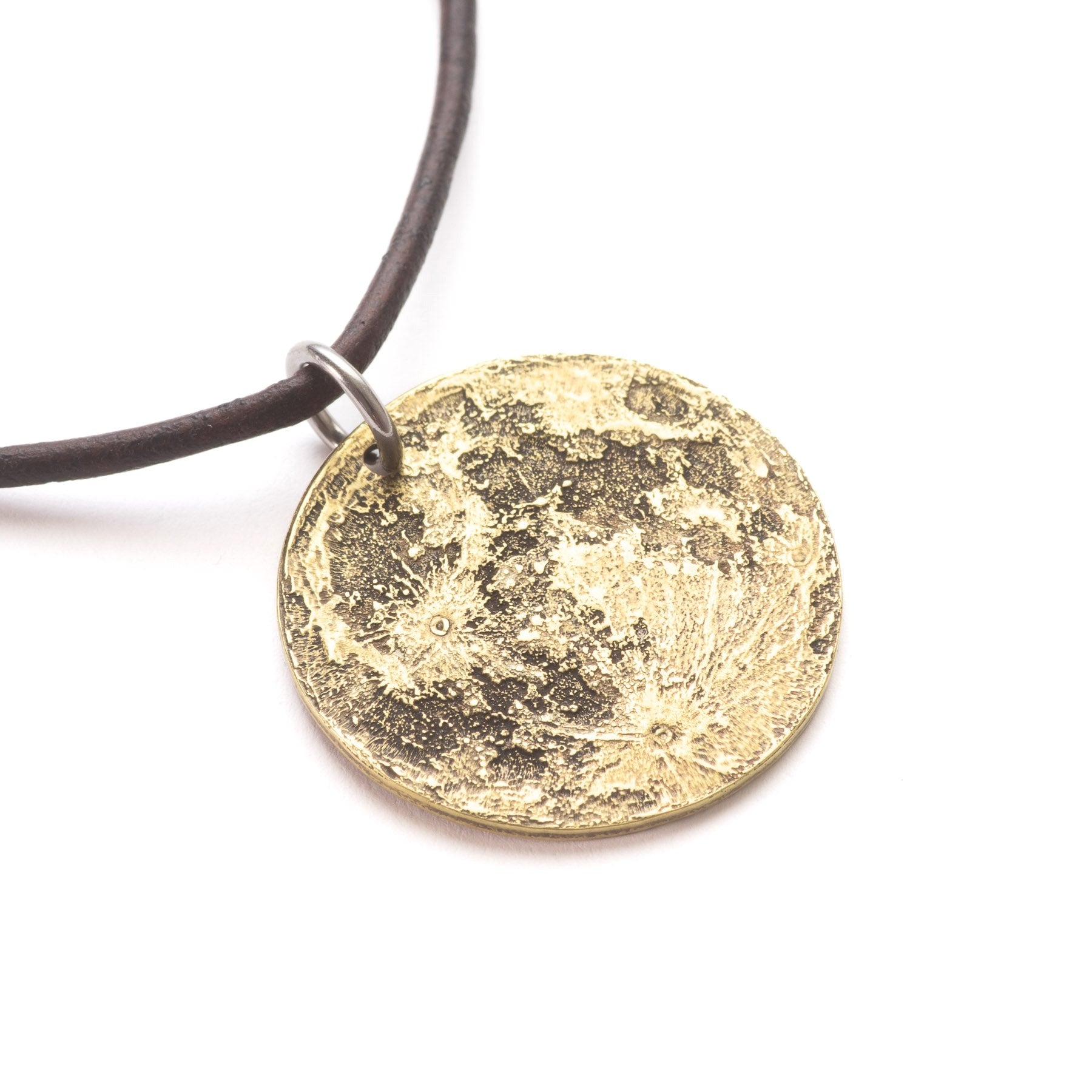 Coin Necklace - Moon Brass